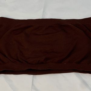 NIKIBIKI BROWN TOP STRAPLESS BRA ONE SIZE CROP TOP